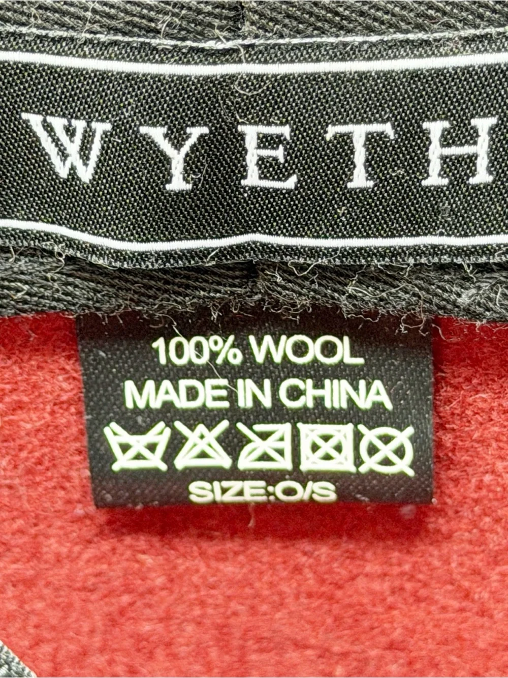 Wyeth Red Wool Wide Brim Fedora Rancher Hat OS Womens Boho Festival